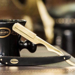 Brici cu lama interschimbabila Antiga Barbearia Black&Gold