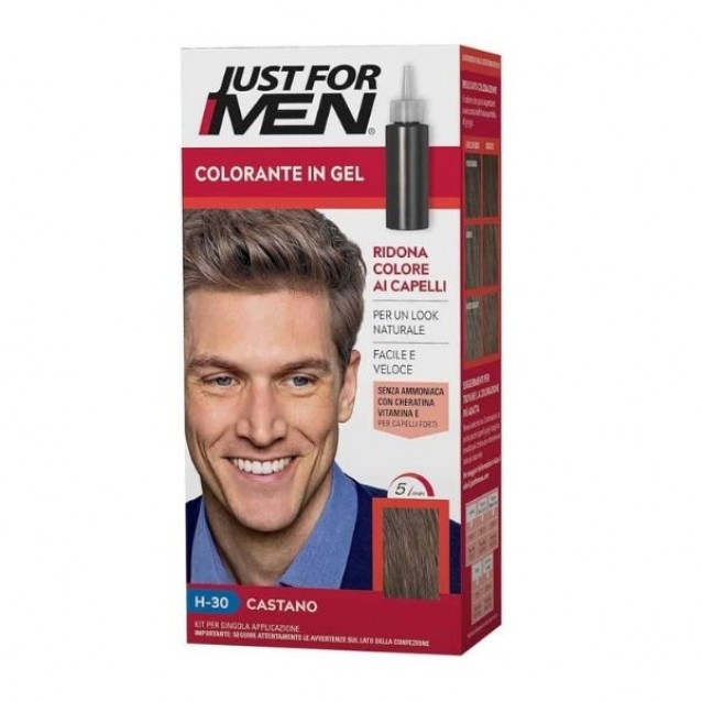 Sampon Colorant Par Barbati Just For Men H-30 Castaniu – Acoperire Fire Albe 