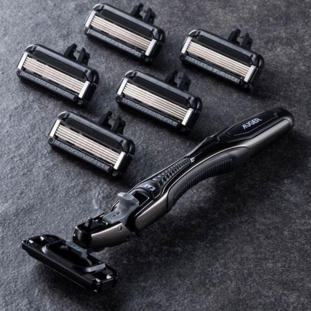 Aparat de Ras Japonez Kai Auger + 5 Lame de Rezervă (Sistem 5 Lame) -