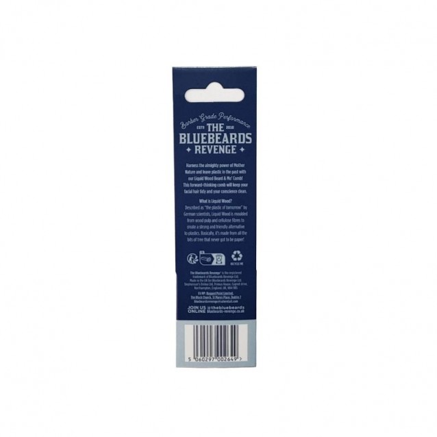 Pieptene barba de buzunar antistatic Bluebeards Revenge Liquid Wood -
