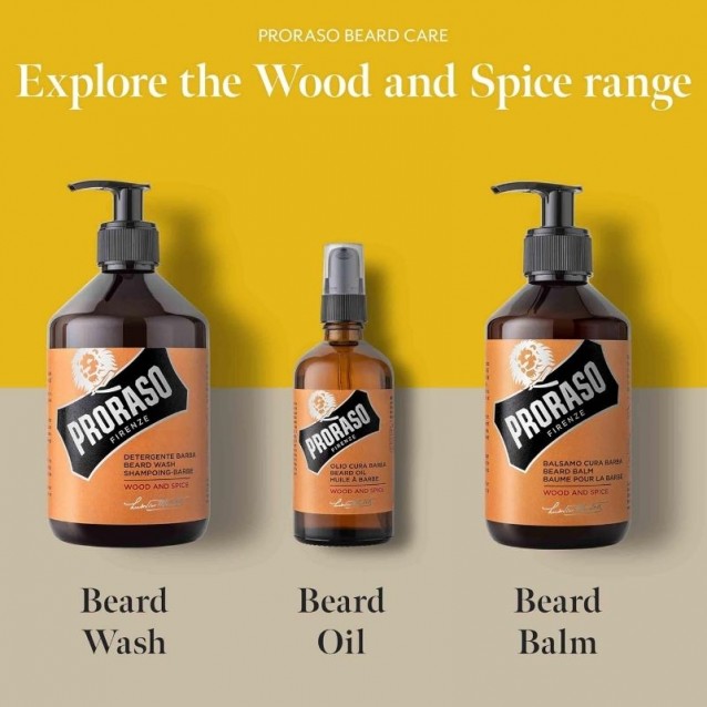 Balsam pentru barba Proraso Wood and Spice 300 ml -