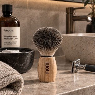 Pamatuf de Ras din Par de Bursuc cu Maner din Frasin Mühle OLE 81 Pure Ash