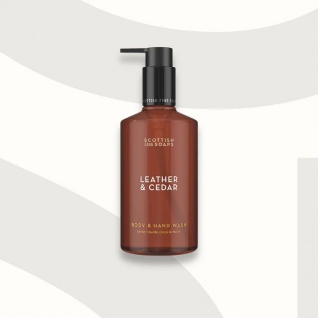 Gel Dus si Sapun Maini The Scottish Fine Soaps Leather Cedar - The Scottish Fine Soaps Company