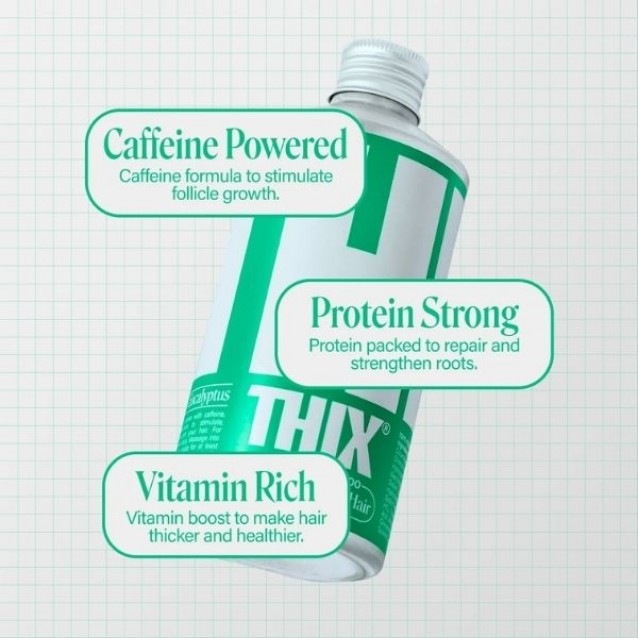 Sampon pentru par subtire si rar cu cafeina THIX Caffeine Shampoo -