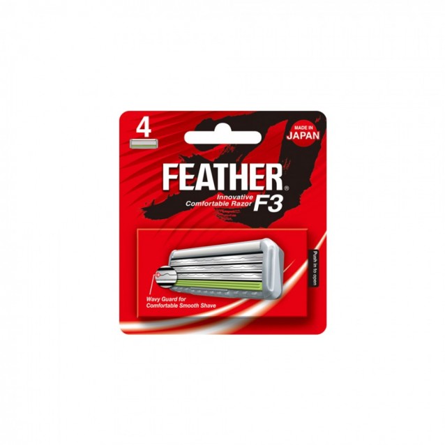 Rezerve lame de barbierit 4 bucati Feather F3 -