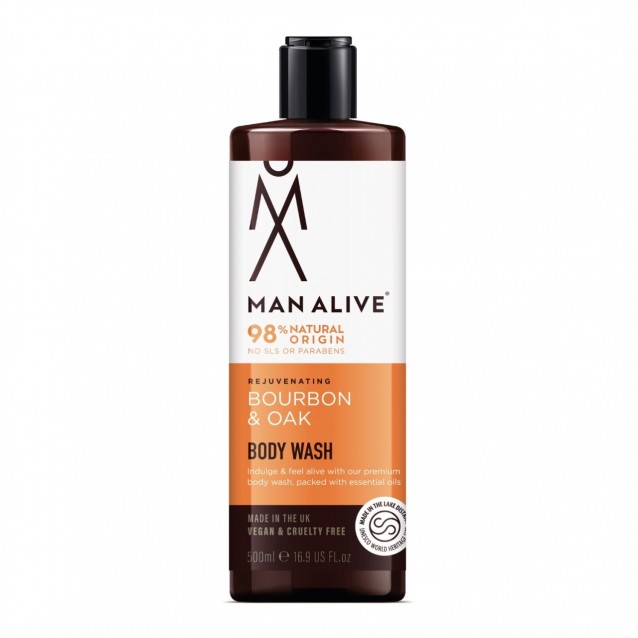 Gel de dus Man Alive Bourbon & Oak -