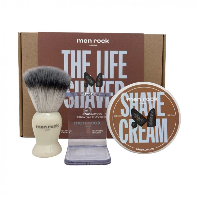 Set cadou pentru barbierit Men Rock Essential Shaving Kit Sandalwood Set cadou pentru barbierit Men Rock Essential Shaving Kit Sandalwood
