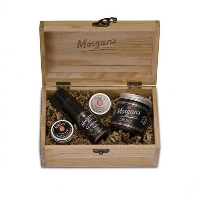 Set pentru ingrijirea parului Morgan's Wooden Volume & Style Set pentru ingrijirea parului Morgan's Wooden Volume & Style