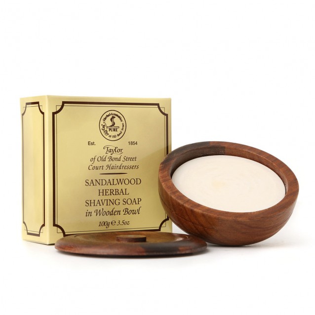 Sapun de barbierit in bol de lemn Taylor of Old Bond Street Sandalwood - Sapun de barbierit in bol de lemn Taylor of Old Bond Street Sandalwood -