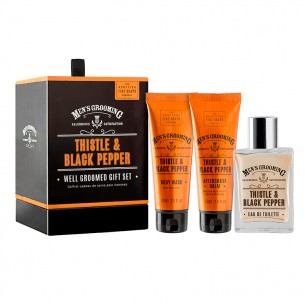 Set cadou Well Groomed Scottish Fine Soaps Thistle & Black Pepper