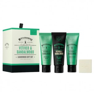 Set pentru barbierit Scottish Fine Soaps Company Vetiver & Sandalwood